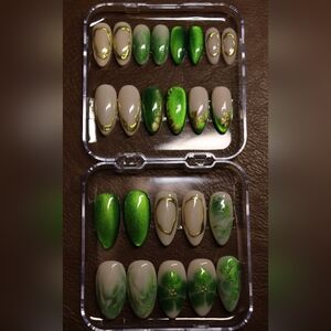 St. Pattys Day Inspired Handmade Presson Nails